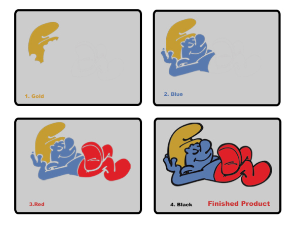 contoh pemisahan gambar sparasi pada sablon kaos