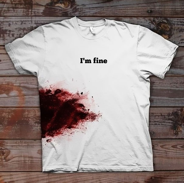 kaos-unik-Im-fine-T-Shirt