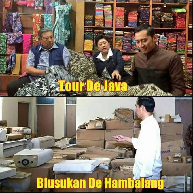 Meme-Blusukan-de-Hambalang-Vs-Tour-de-Java