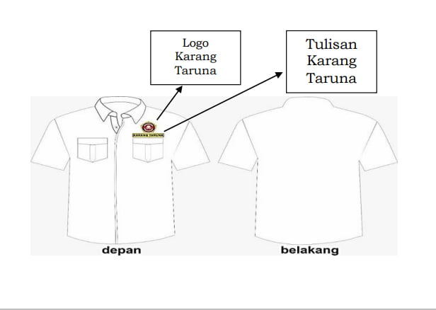 Seragam Harian Karang Taruna warna putih