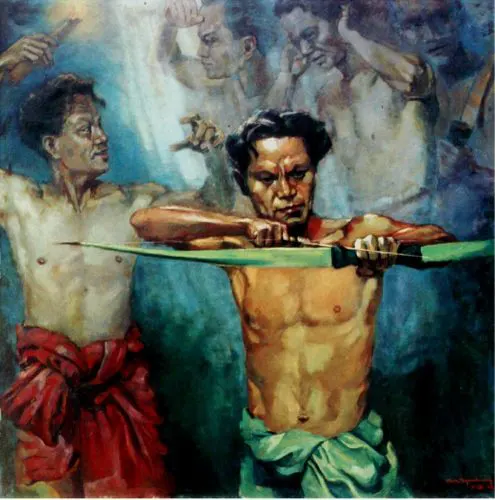Memanah (1944) karya Henk Ngantung - Pelukis Terkenal Indonesia