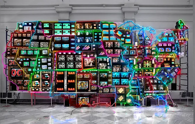 Nam June Paik's Electronic Superhighway 1995