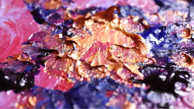 Contoh Tekstur Nyata pada lukisan yang catnya tebal