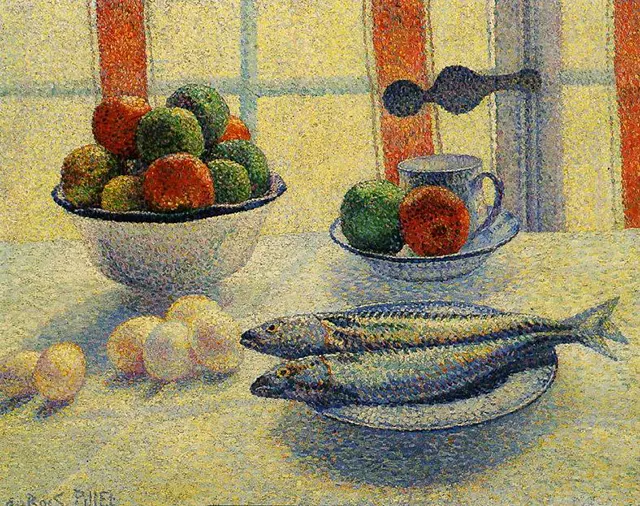 Still Life With Fish by Albert Dubois-Pillet 